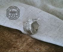Handmade Sterling Silver Raven Ring. Norse Viking Animal Design.