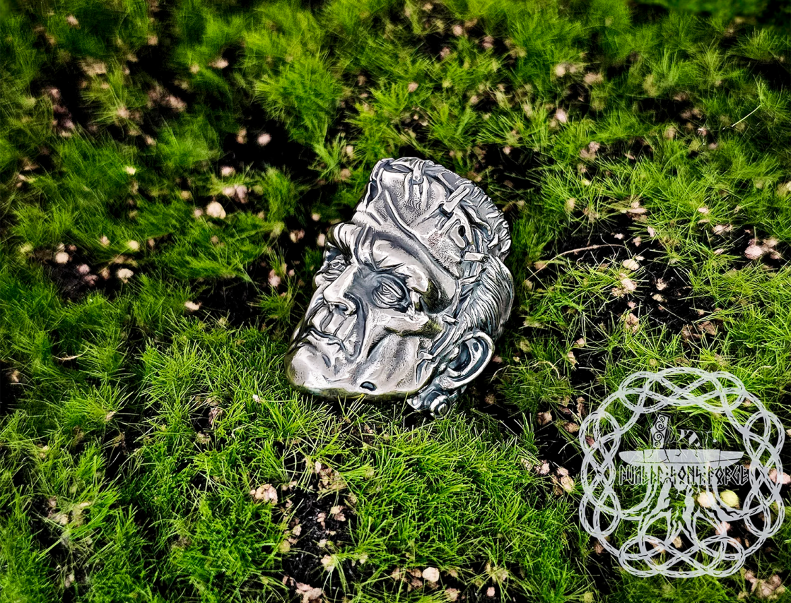 Handmade Sterling Silver Frankenstein Ring. Gothic Inspired Jewelry.