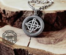 Sterling Silver Celtic Knot Pendant. Seasonal Symbol Necklace.