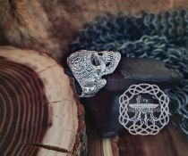 Sterling Silver Aztec Skull Ring. Maya Inspired Biker Design.