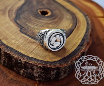 Sterling Silver Odins Horn Ring. Artisan Viking Jewelry.