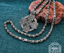 Stylized Sterling Silver Anchor Chain Necklace
