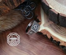 Handmade Sterling Silver Alatyr Ring. Norse Jewelry.