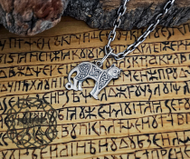 Sterling Silver Mystic Celtic Cat Pendant. Handmade Women Necklace.