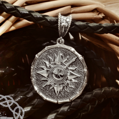 House Martell Pendant, Game of Thrones Jewelry, Sterling Silver Pendant, Martell House Amulet, Oberyn Martell