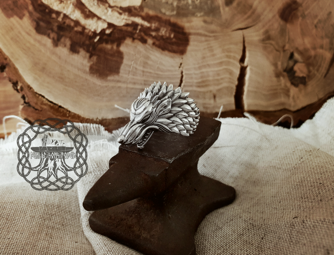 House Stark Direwolf Ring Sterling Silver Stark Ring Jon Snow Winterfell Ring Wolf Ring