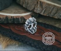 Handcrafted Sterling Silver Yggdrasil Ring. Norse Viking Jewelry.