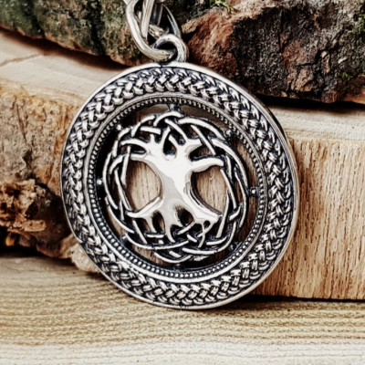 Handmade Sterling Silver Yggdrasil Pendant. Norse Viking Necklace.