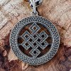 Elegant Endless Knot Pendant. Sterling Silver Handmade Necklace.
