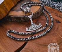 Sterling Silver Perun Replica Pendant. Norse Viking Axe Necklace.