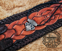 Sterling Silver Sigtuna Mjolnir Viking Necklace. Raven Head Thor Hammer Pendant.
