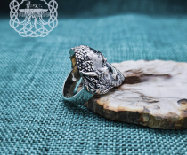 Sterling Silver Orc Durotan Ring. Handmade World of Warcraft Jewelry.