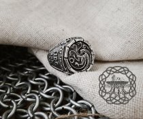 House Targaryen Ring, Sterling Silver Ring, Game of Thrones Jewelry, Targaryen House Amulet, Daenerys Targaryen, Fire and Blood