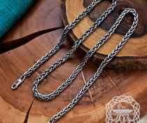 Sterling Silver Filigree Viking Chain. Handmade Norse Necklace.