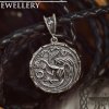 House Targaryen Pendant, Game of Thrones Pendant, Daenerys Targaryen Necklace, Sterling Silver Pendant, Dragon Necklace