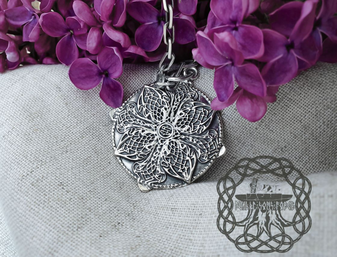 Handmade Sterling Silver Celtic Flower Pendant