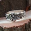 Handmade Sterling Silver Rune Ring. Viking Runic Jewelry.