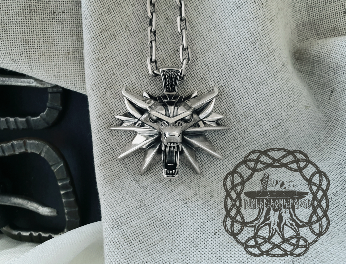 Wolf Pendant Wolf Necklace Sterling Silver Pendant Wolf Jewelry Wolf School