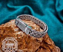 Mammen Style Viking Arm Ring. Handcrafted Sterling Silver Bracelet Inspired by Cammin Casket.
