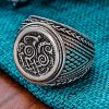 Sterling Silver Sleipnir Ring. Artisan Handmade Viking Design.