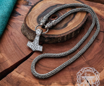 Sterling silver mjolnir pendant. Handmade Thor Hammer replica from Kostroma.