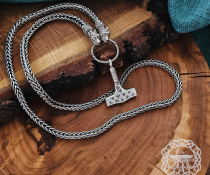 Viking Thor Hammer Replica from Vaalse on Falster. Sterling Silver Valse Mjolnir Pendant.
