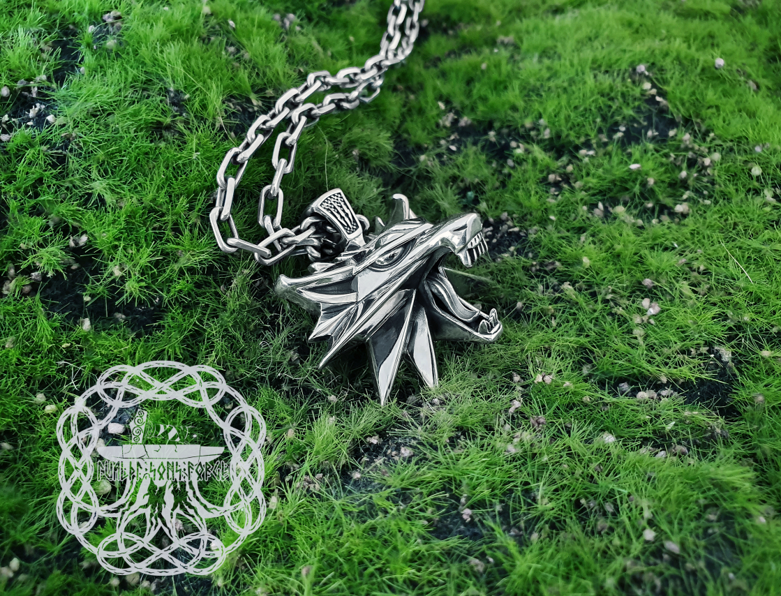 Wolf Pendant Wolf Necklace Sterling Silver Pendant Wolf Jewelry Wolf School