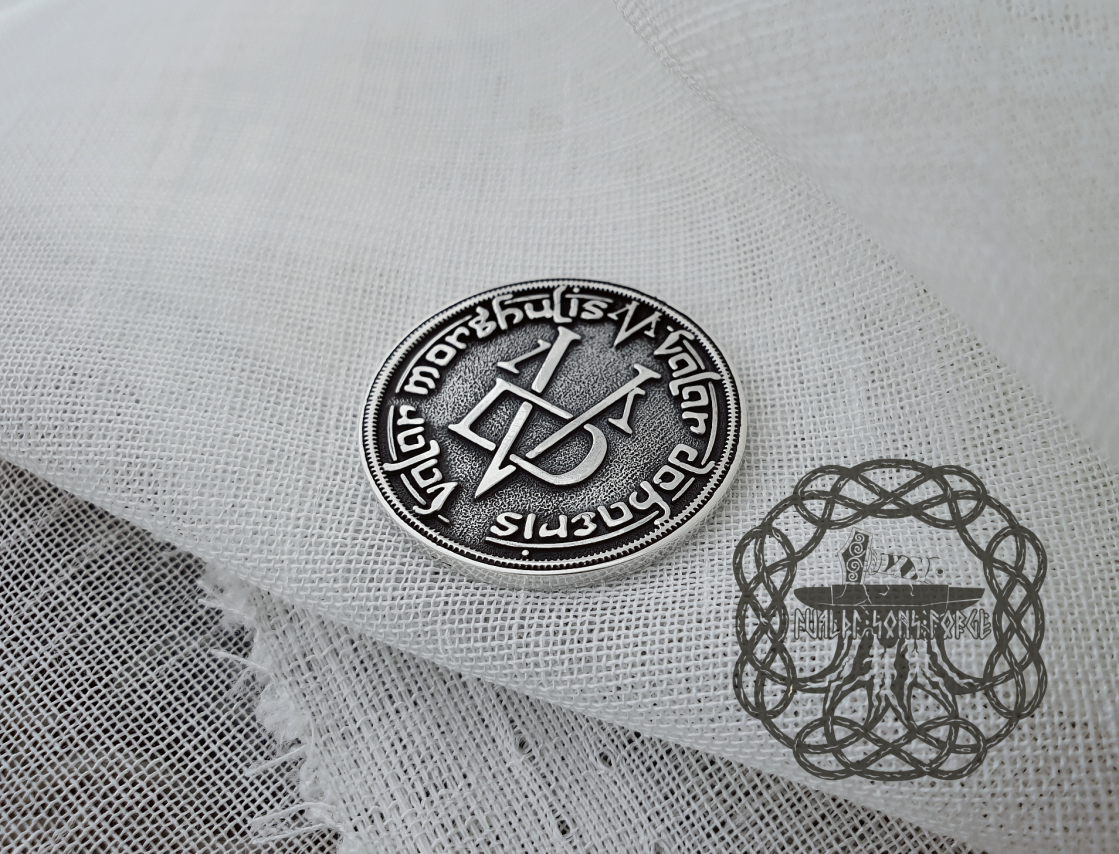 Silver Faceless Man Coin Pendant, Game of Thrones Valar Morghulis Necklace, Valar Dohaeris Coin