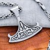 Sterling Silver Perun Replica Pendant. Norse Viking Axe Necklace.