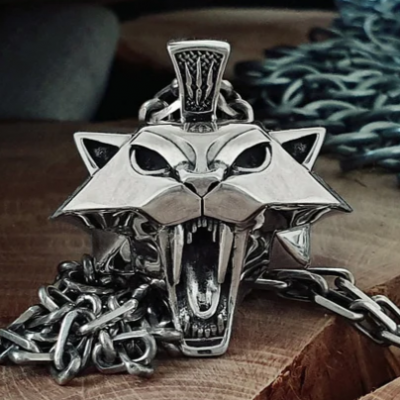 Cat Pendant Cat Medallion Sterling Silver Pendant Cosplay Pendant Cat Necklace Cat School