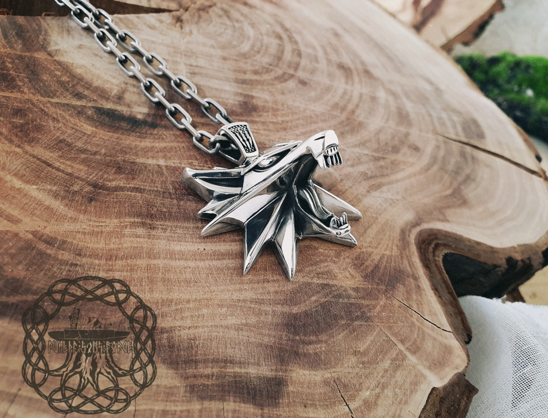 Wolf Pendant Wolf Necklace Sterling Silver Pendant Wolf Jewelry Wolf School
