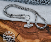 Sterling silver mjolnir pendant. Handmade Thor Hammer replica from Kostroma.
