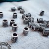 Handmade Sterling Silver Viking Rune Set. Norse Jewelry Beads.