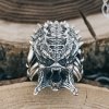 Sterling Silver Predator Ring. Unmasked Alien Design.