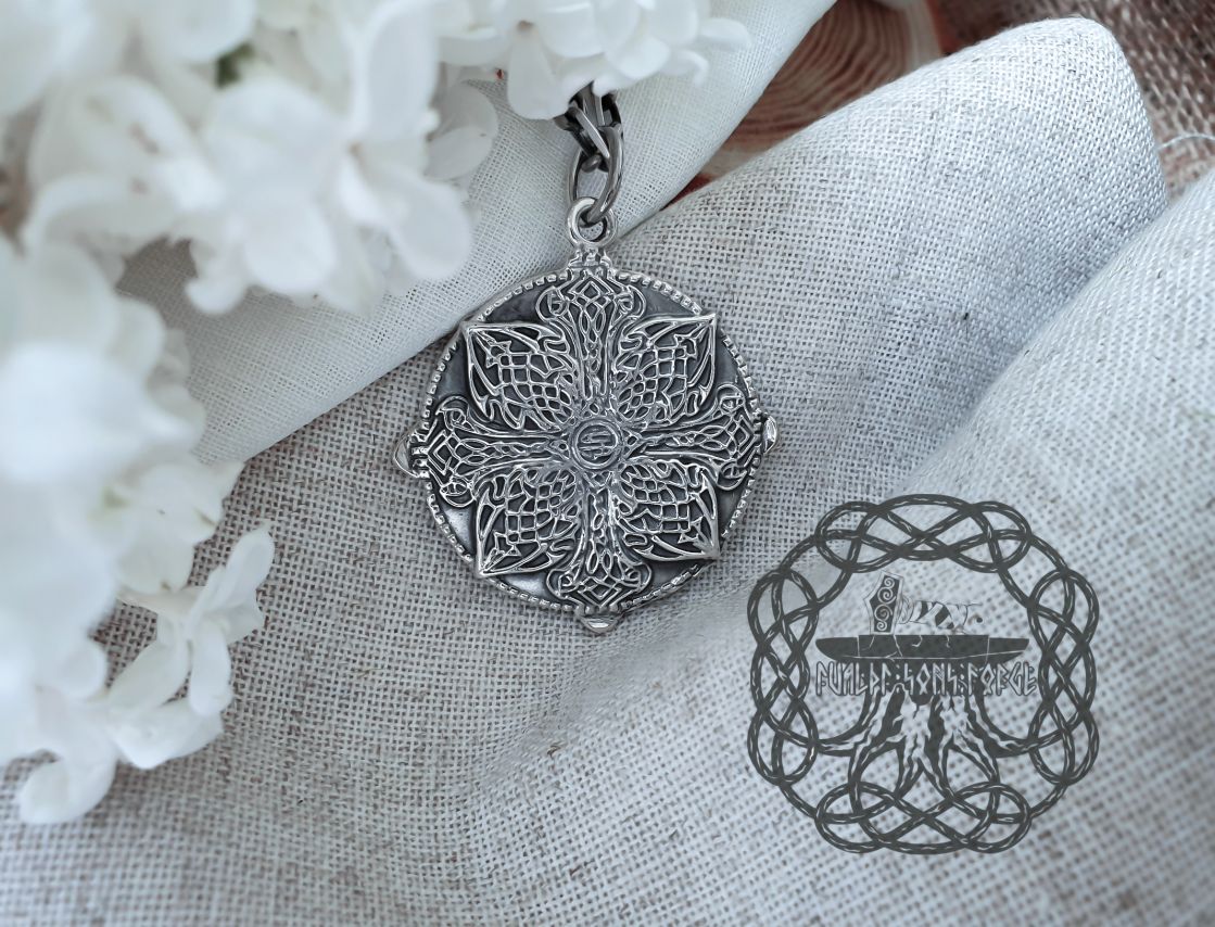Handmade Sterling Silver Celtic Flower Pendant