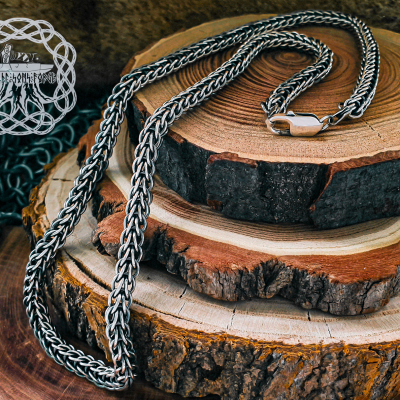 Handmade Sterling Silver Viking Chain Necklace