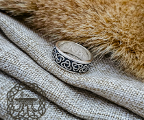 Handcrafted Sterling Silver Triquetra Ring. Celtic Trinity Knot Jewelry.