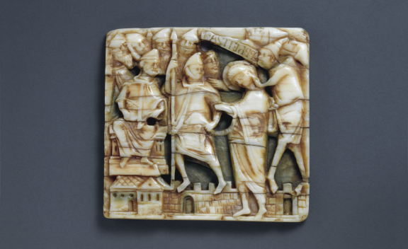 Plaque with Christ Before the High Priest Caiaphas