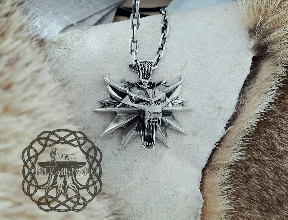 Wolf Pendant Wolf Necklace Sterling Silver Pendant Wolf Jewelry Wolf School