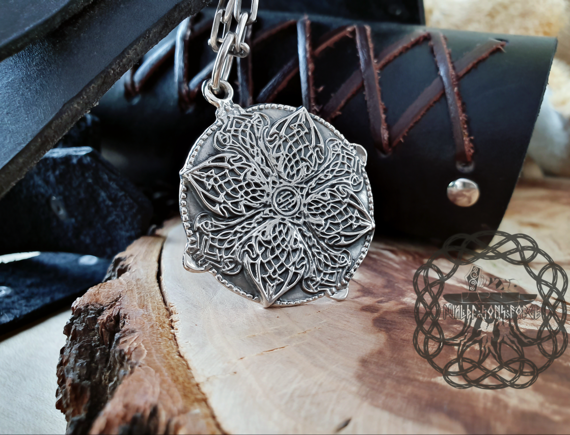 Handmade Sterling Silver Celtic Flower Pendant