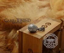 Dragon Egg Pendant, Game of Thrones Jewelry, Drogon, Rhaegal, Viserion, Sterling Silver Pendant, Dragons Amulet
