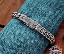 Mammen Style Sterling Silver Viking Bracelet. Based on the Cammin Casket.