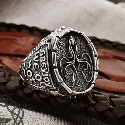 House Greyjoy Ring, Game of Thrones Jewelry, Greyjoy Sterling Silver Ring, Greyjoy House Amulet, We do not sow