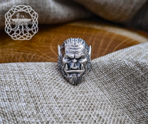 Sterling Silver Orc Durotan Ring. Handmade World of Warcraft Jewelry.