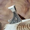 Handcrafted Viking Axe Necklace. Sterling Silver Norse Pendant.