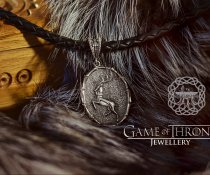 House Baratheon Pendant, Game of Thrones Pendant, House Baratheon Necklace, Game of Thrones Jewelry, Sterling Silver Pendant