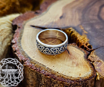 Handcrafted Sterling Silver Triquetra Ring. Celtic Trinity Knot Jewelry.