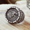 House Stark Ring, Game of Thrones Jewelry, Game of Thrones Ring, Sterling Silver Wolf Ring, House Stark Winter is Coming Ring