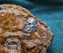 Sterling Silver Orc Durotan Ring. Handmade World of Warcraft Jewelry.