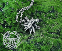 Wolf Pendant Wolf Necklace Sterling Silver Pendant Wolf Jewelry Wolf School